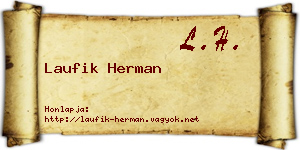 Laufik Herman névjegykártya