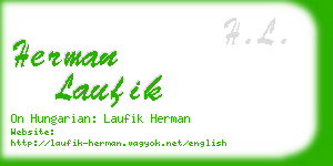 herman laufik business card